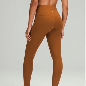 LULULEMON ALIGN HIGH-RISE PANT WITH POCKETS 31” INSEAM LEGGINGS 6 COPPER BROWN